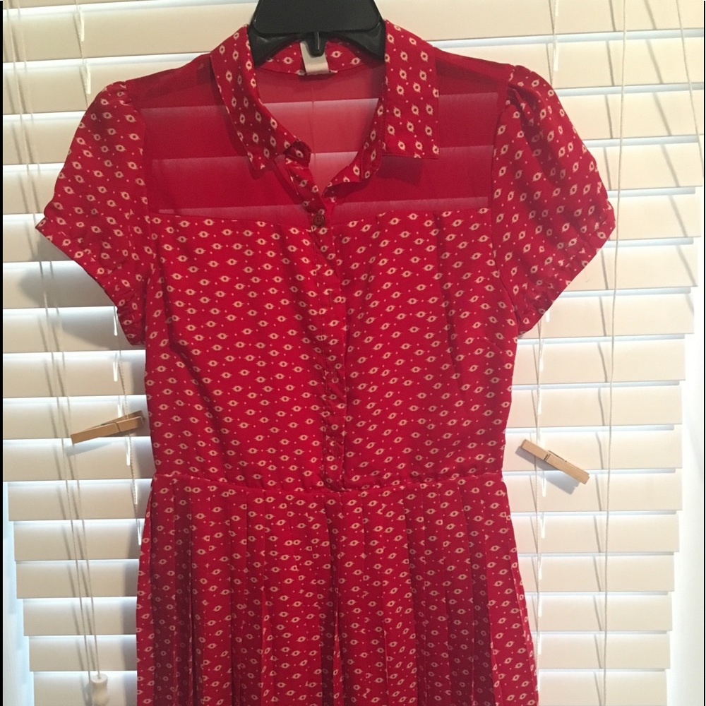 Forever 21 Cherry red dress.